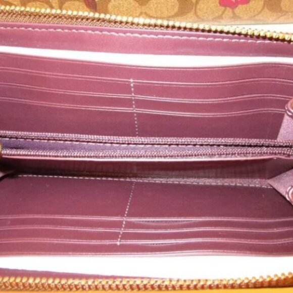 Coach Prairie Satchel & Accord. Wallet Victorian Floral Khaki Berry - Picture 11 of 12